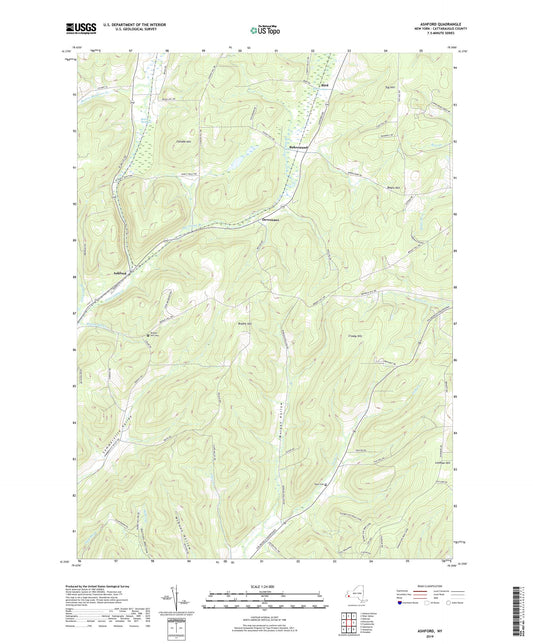 Ashford New York US Topo Map Image