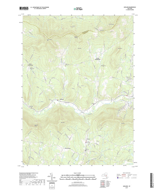 Ashland New York US Topo Map Image
