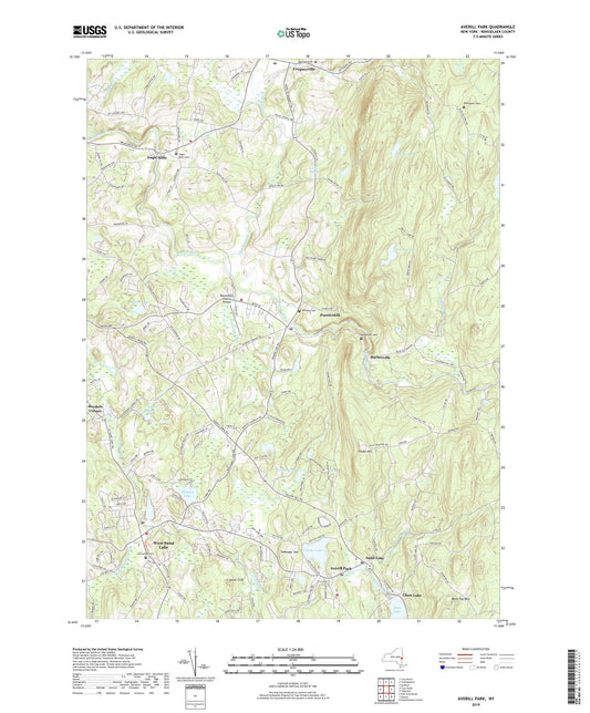 Averill Park New York US Topo Map Image