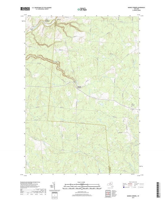 Barnes Corners New York US Topo Map Image