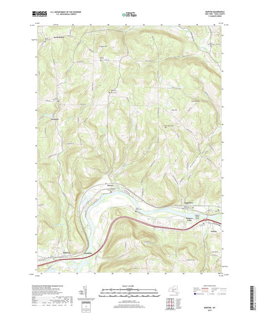Barton New York US Topo Map Image