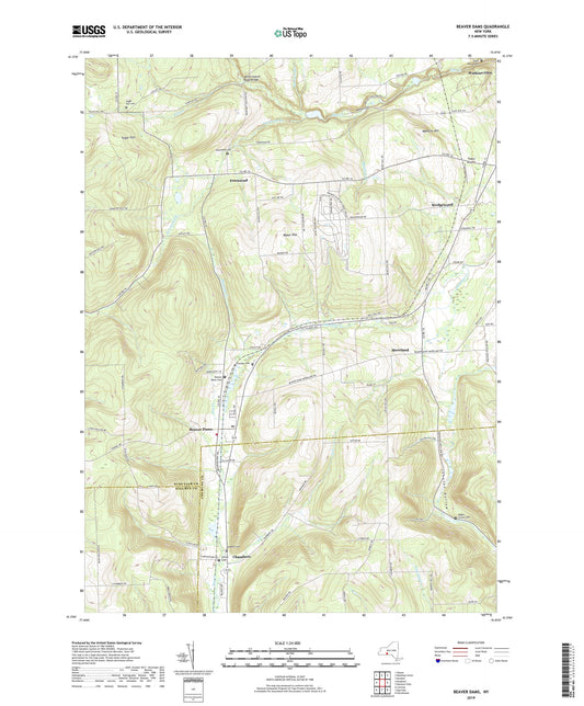 Beaver Dams New York US Topo Map Image