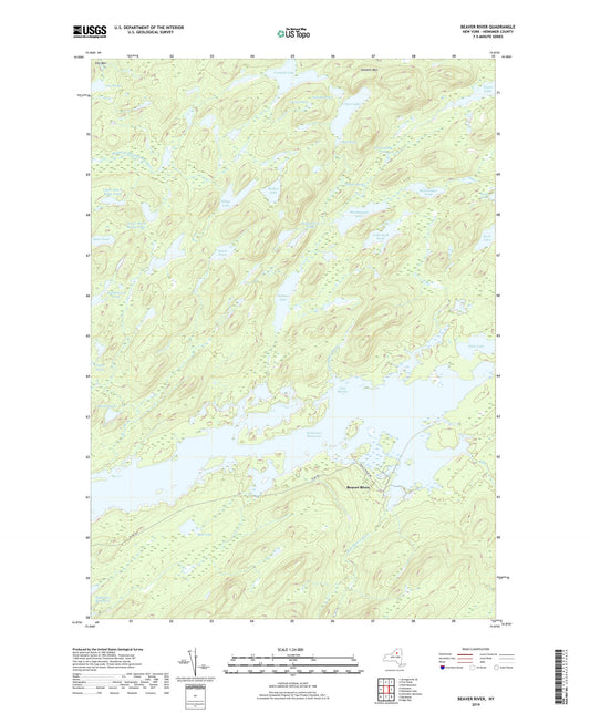 Beaver River New York US Topo Map Image