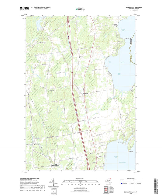 Beekmantown New York US Topo Map Image