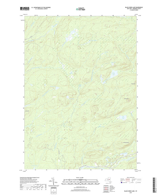 Black Creek Lake New York US Topo Map Image