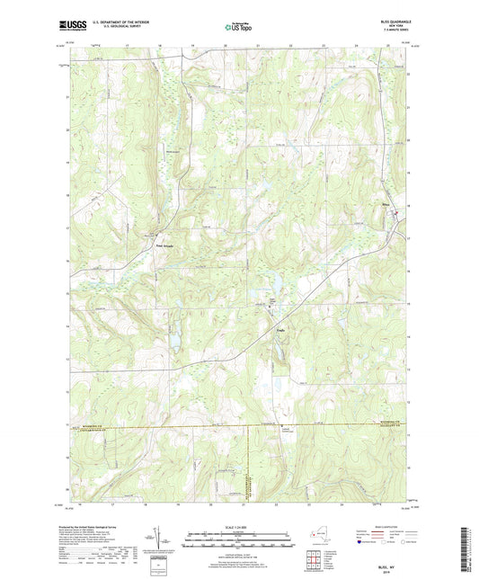 Bliss New York US Topo Map Image