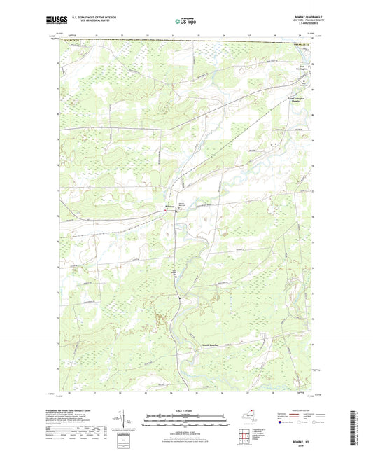 Bombay New York US Topo Map Image