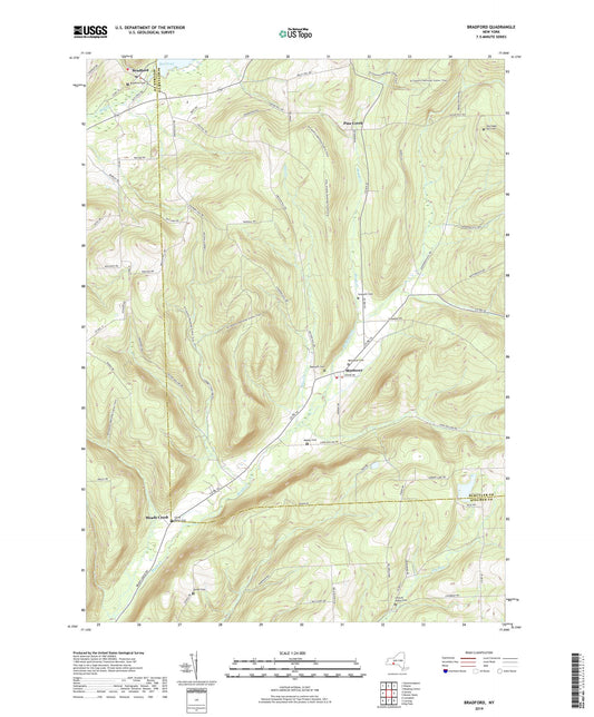 Bradford New York US Topo Map Image