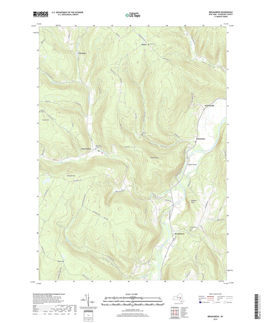 Breakabeen New York US Topo Map Image