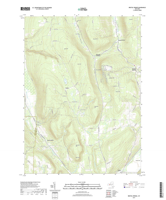 Bristol Springs New York US Topo Map Image