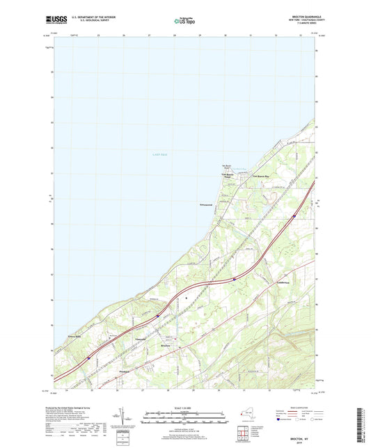 Brocton New York US Topo Map Image