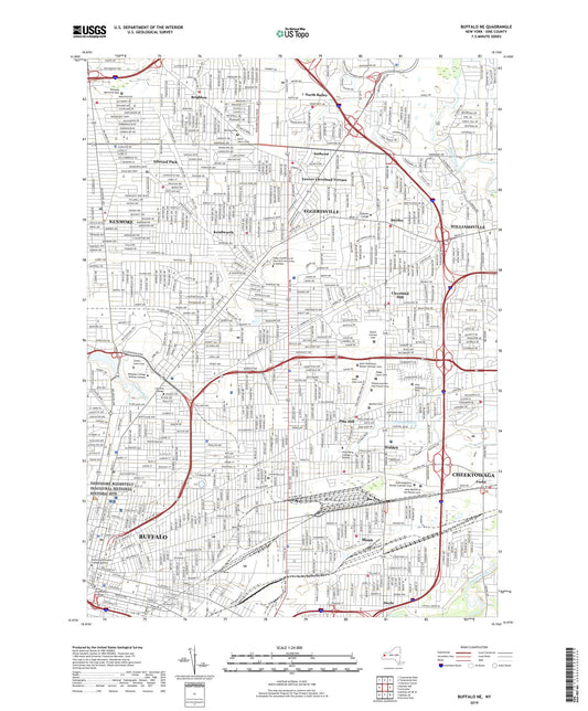 Buffalo NE New York US Topo Map Image