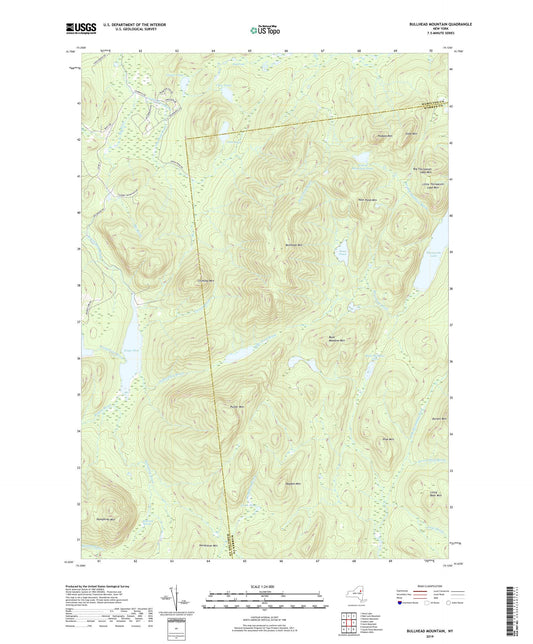 Bullhead Mountain New York US Topo Map Image