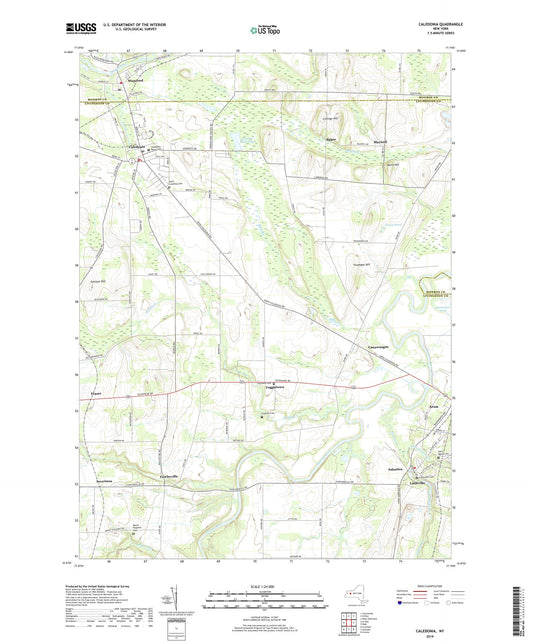 Caledonia New York US Topo Map Image