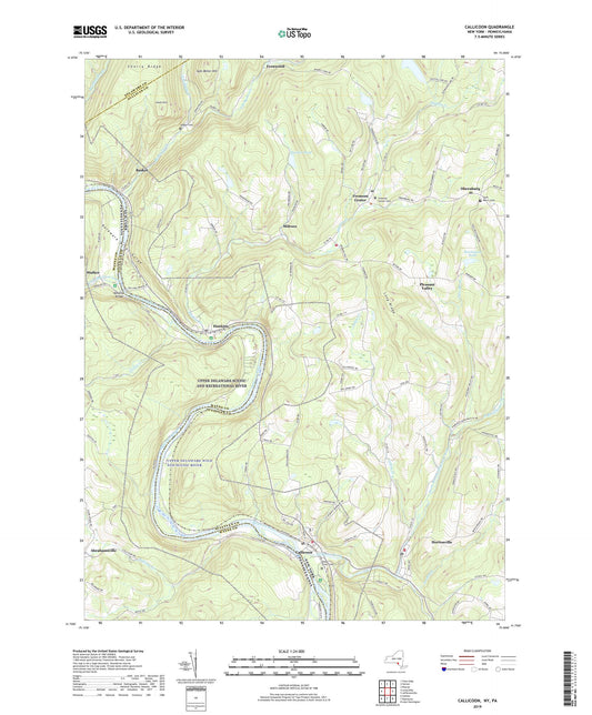 Callicoon New York US Topo Map Image