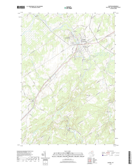Canton New York US Topo Map Image