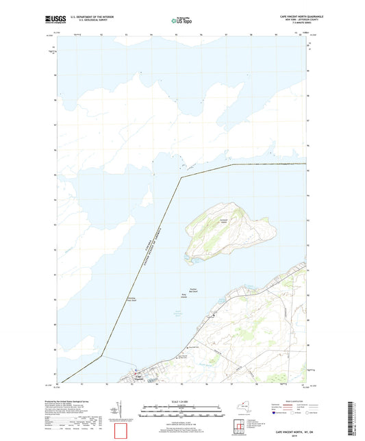 Cape Vincent North New York US Topo Map Image