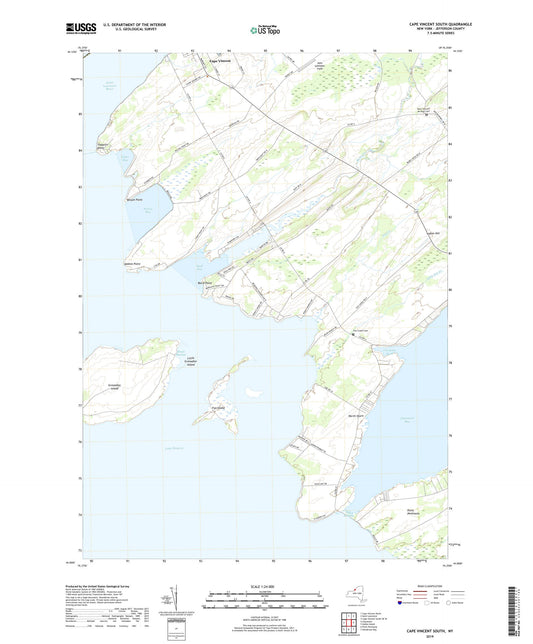 Cape Vincent South New York US Topo Map Image