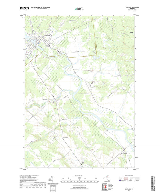 Carthage New York US Topo Map Image