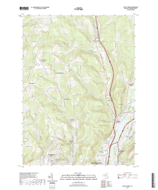 Castle Creek New York US Topo Map Image