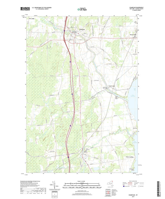 Champlain New York US Topo Map Image
