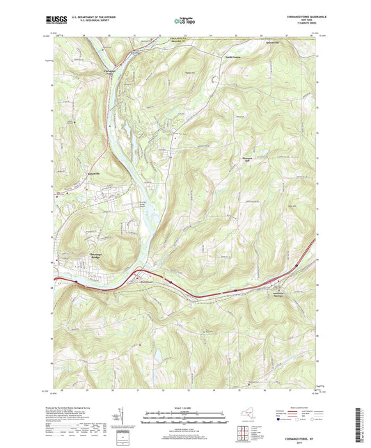 Chenango Forks New York US Topo Map Image