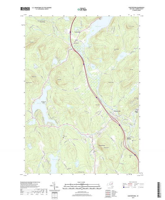Chestertown New York US Topo Map Image