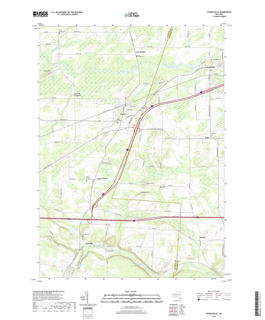 Churchville New York US Topo Map Image