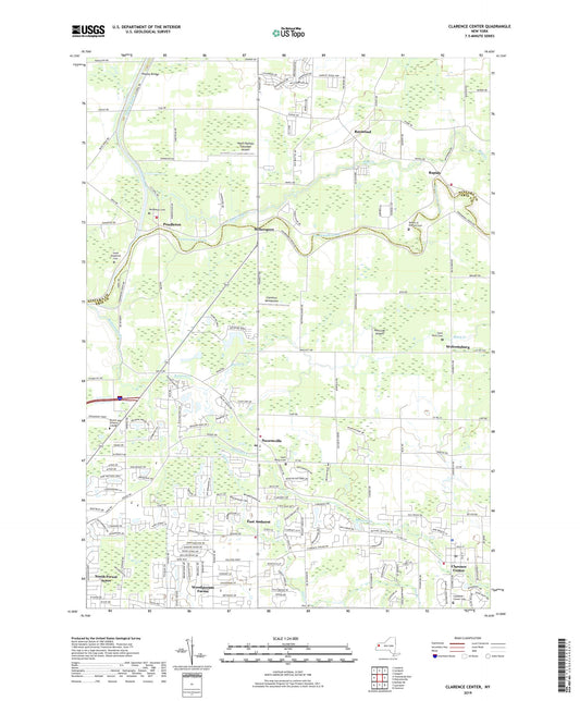 Clarence Center New York US Topo Map Image