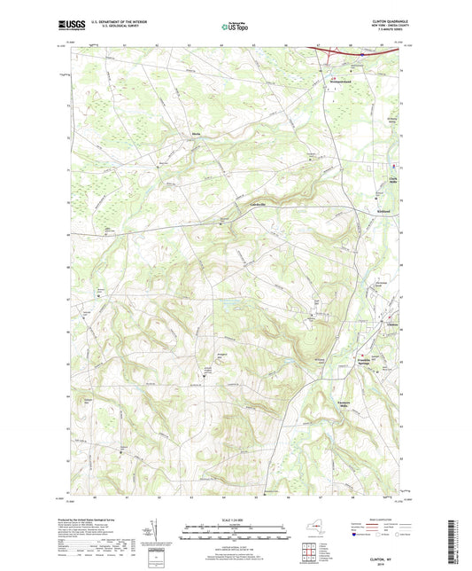 Clinton New York US Topo Map Image