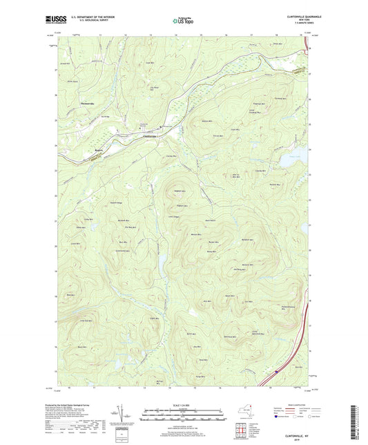 Clintonville New York US Topo Map Image