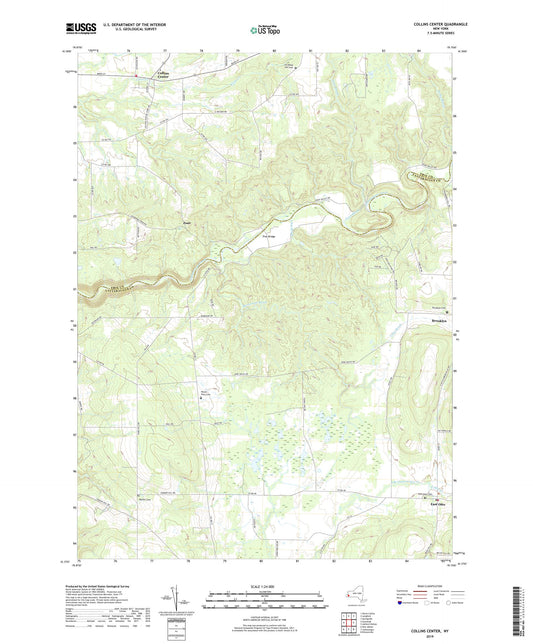 Collins Center New York US Topo Map Image