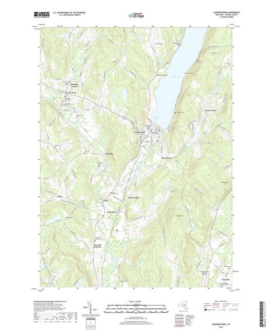 Cooperstown New York US Topo Map Image