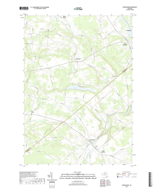 Copenhagen New York US Topo Map Image