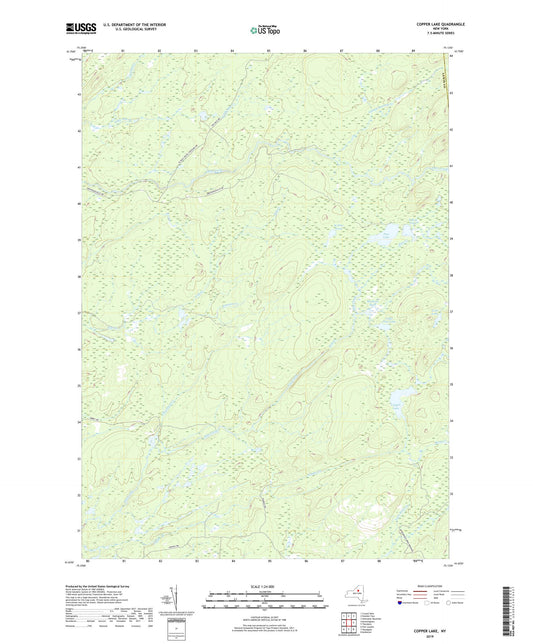 Copper Lake New York US Topo Map Image