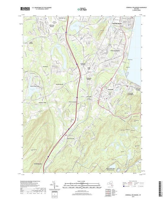 Cornwall-on-Hudson New York US Topo Map Image
