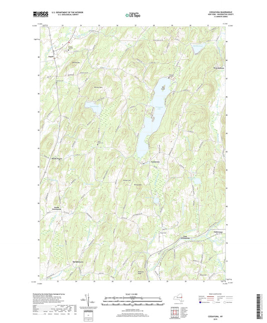 Cossayuna New York US Topo Map Image