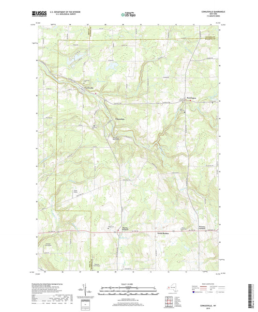 Cowlesville New York US Topo Map Image