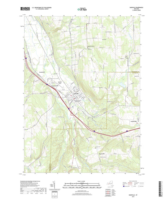 Dansville New York US Topo Map Image
