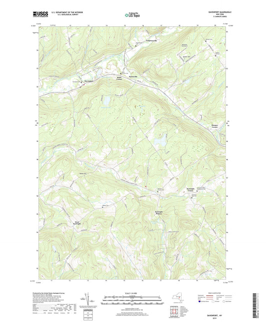 Davenport New York US Topo Map Image