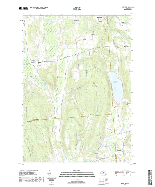 DeRuyter New York US Topo Map Image