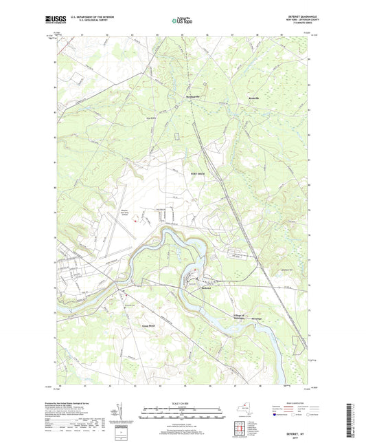 Deferiet New York US Topo Map Image