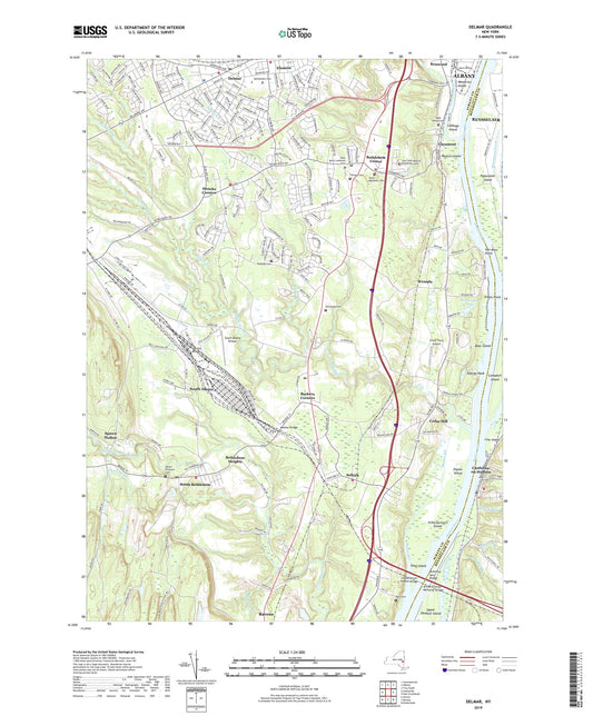 Delmar New York US Topo Map Image