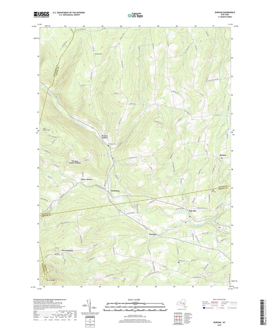 Durham New York US Topo Map Image