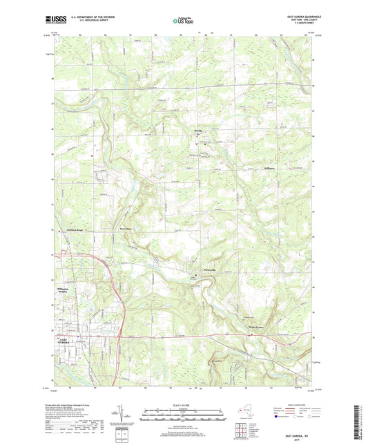 East Aurora New York US Topo Map Image