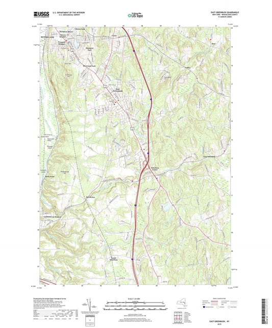 East Greenbush New York US Topo Map Image