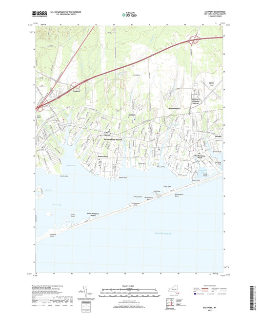 Eastport New York US Topo Map Image