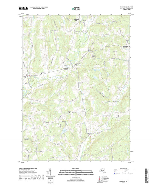 Edmeston New York US Topo Map Image