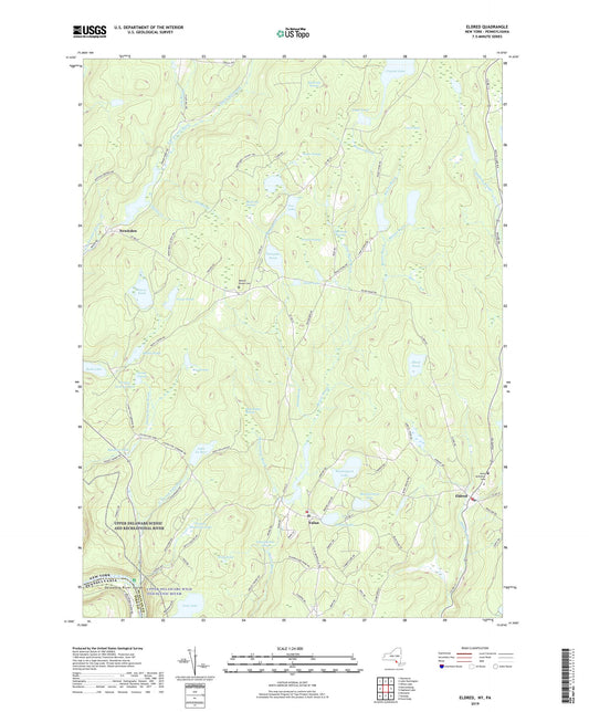 Eldred New York US Topo Map Image
