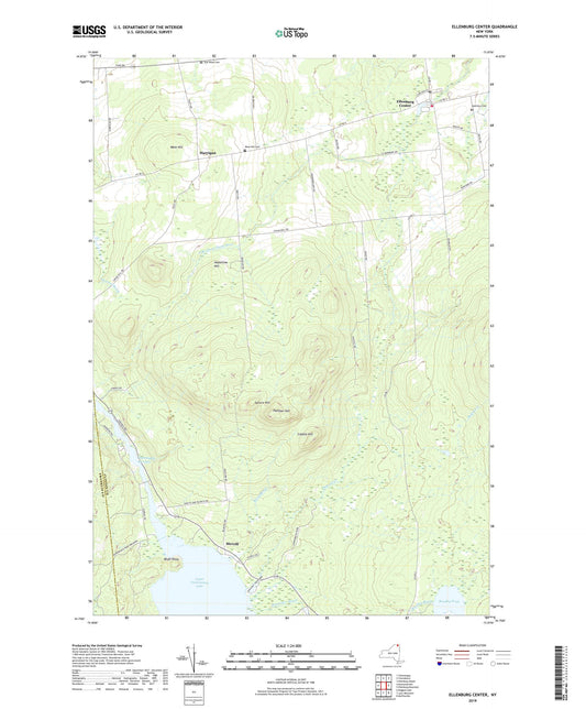Ellenburg Center New York US Topo Map Image